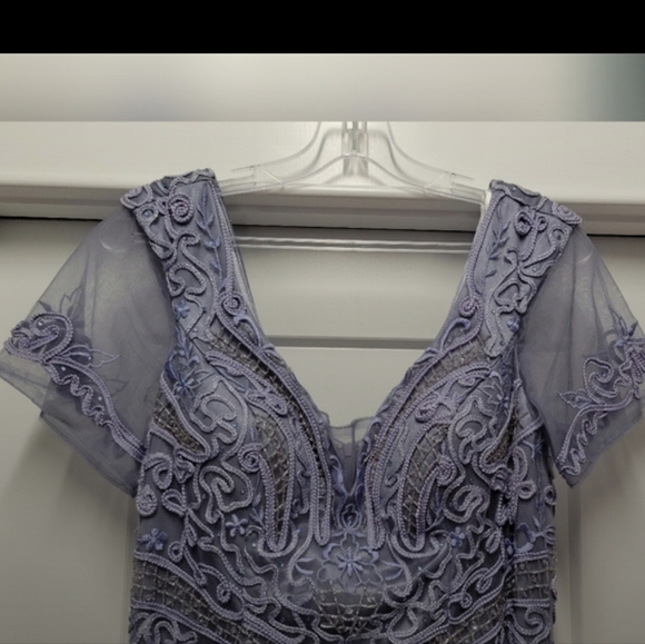 Montage by Mon Cheri Periwinkle Soutache Long Dress Size 6 - Picture 3 of 7